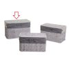 Baule In Rattan Bianco/Grigio Leonardo Grande Rettangolare